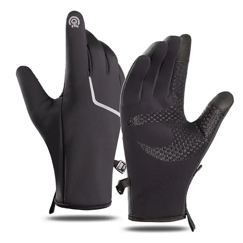 hi viz reflective stylish waterproof touch screen outdoor mountain bike riding cycling sports safety impact resistant gloves