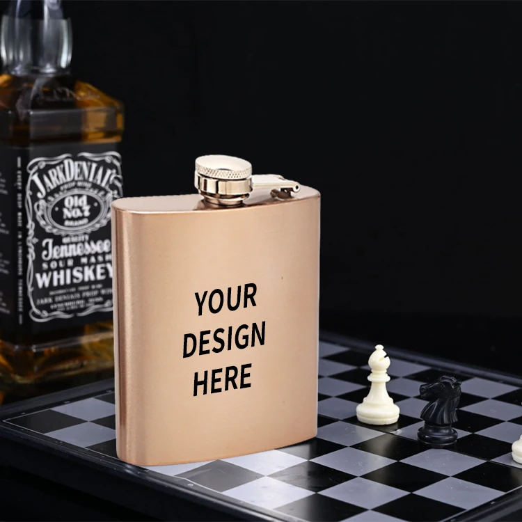 Hot Selling Stainless Steel Hip Flask 6oz Outdoor Portable Whisky Hip Flask For Corporate