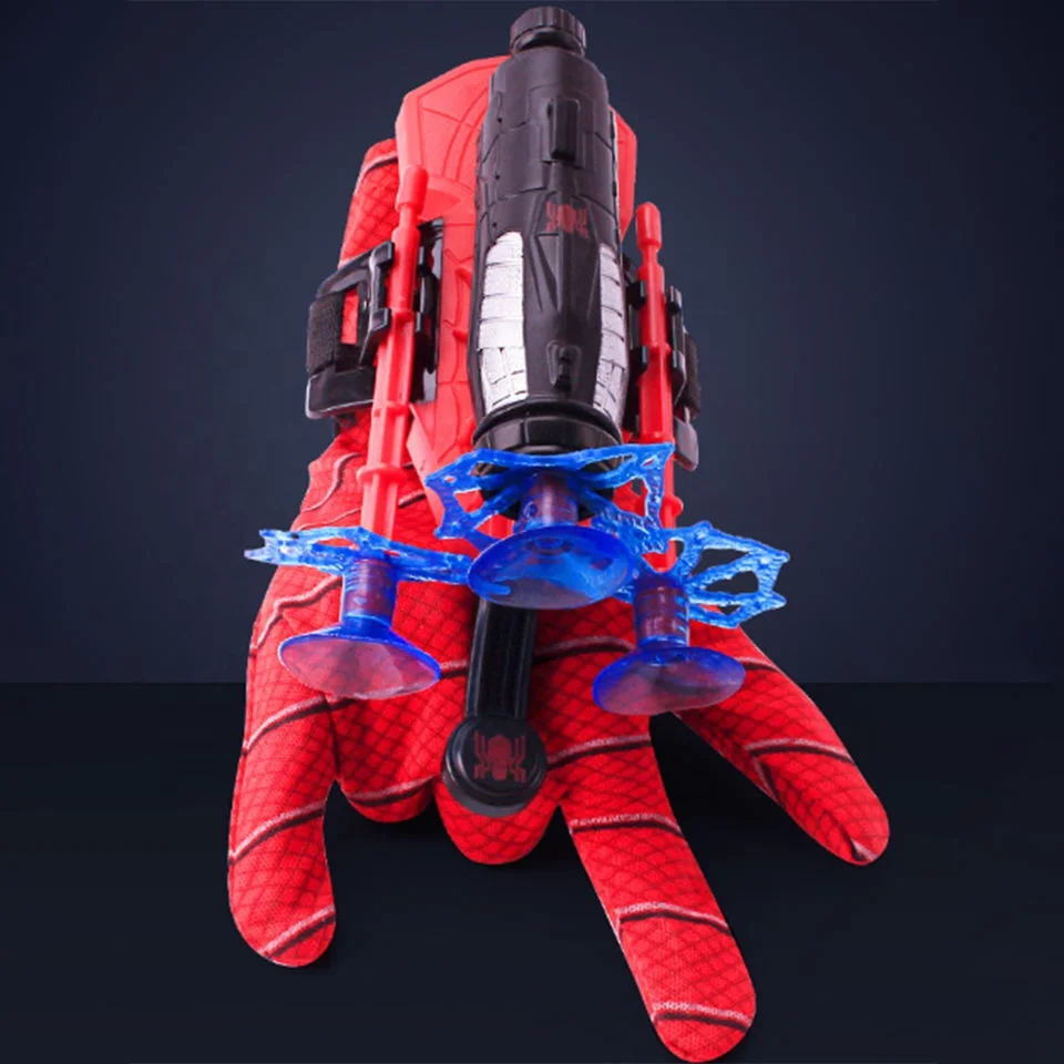 Spiderman Figure Toys Kids Plastic Cosplay Launcher Set Hero Launcher Wrist Toy Set Funny Toys