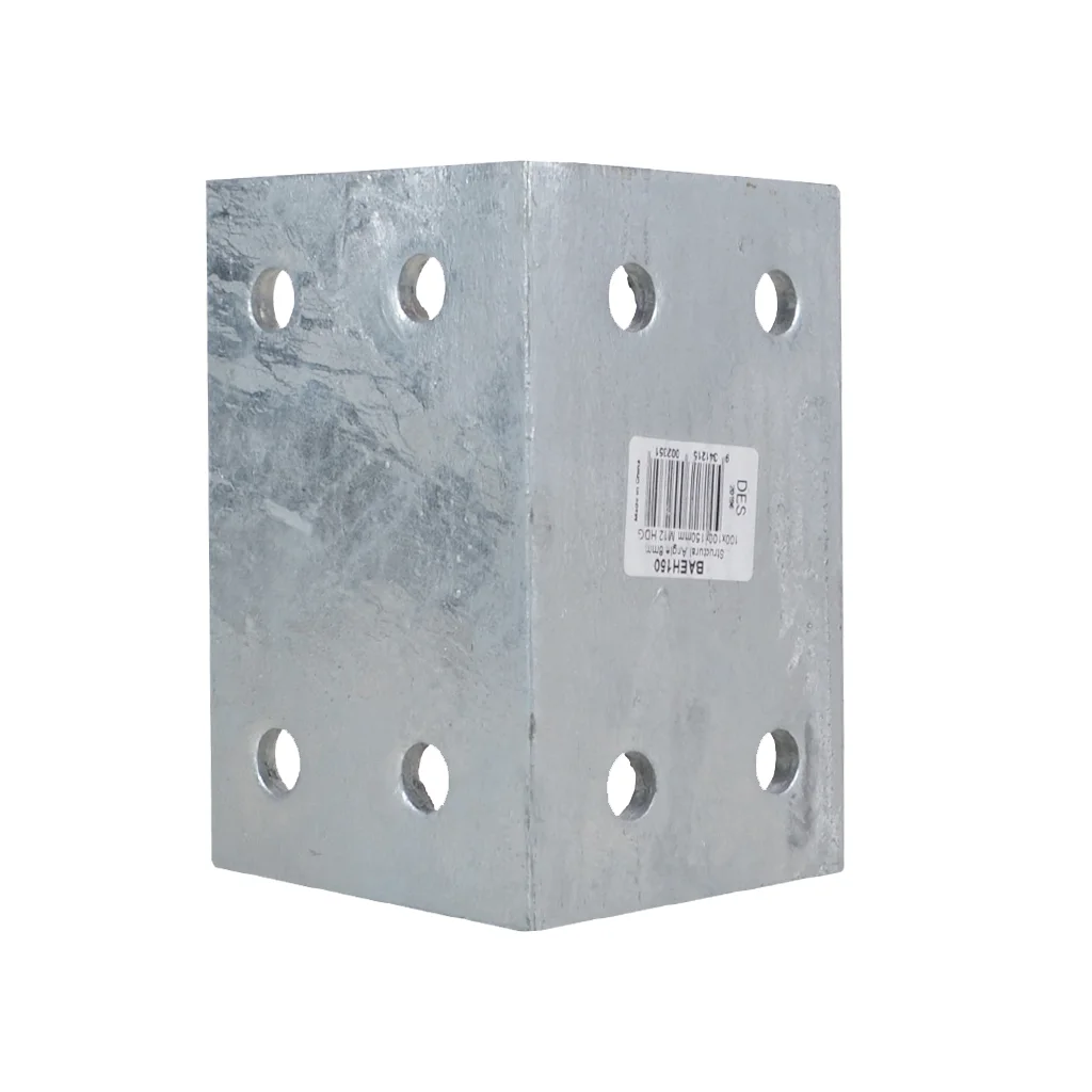 100*100 150*150mm hot dip galvanized perforated steel structural angle bracket slotted iron equal and unequal for construction