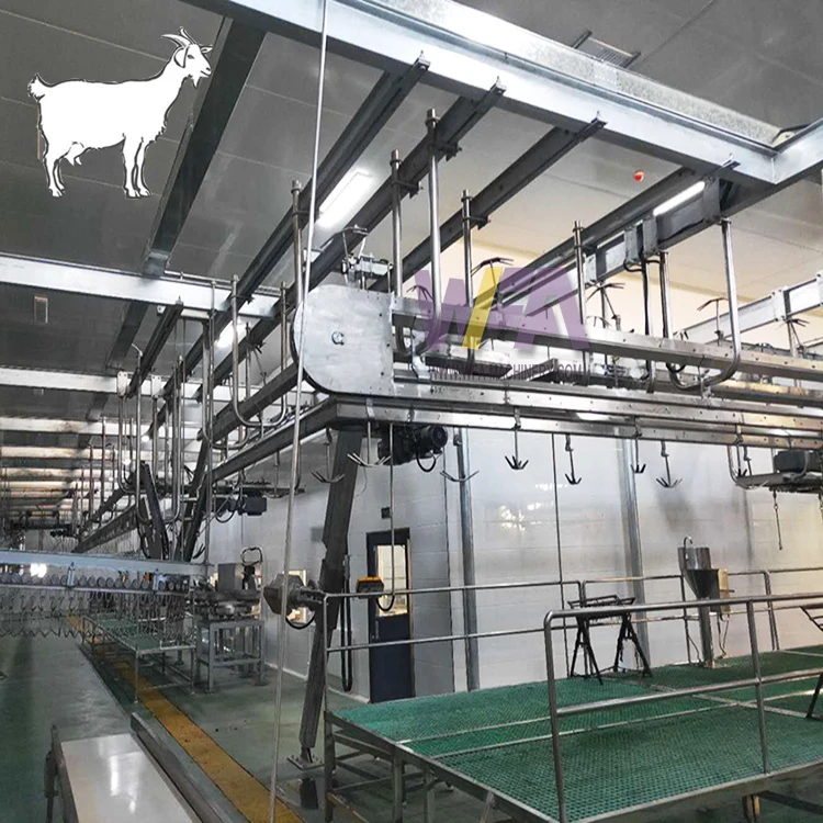 Free design goat slaughter machine carcass convey rail abattoir lamb ram slaughterhouse machinery with sheep butcher equipment