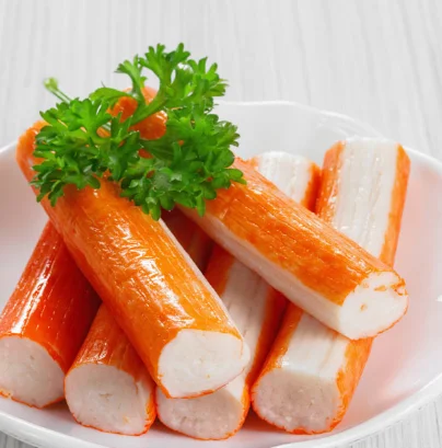 High Quality imitation rolling crab sticks meat surimi Factory Wholesale Seafood Snacks Seafood Feast