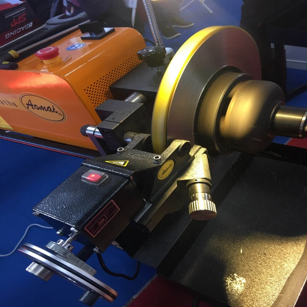 AM983GD Disc Drum Brake Lathe Machine On Car and Off-car Braking Disc Aligner AOMAI AM-983 Brake Disc Lathe AM-983GD