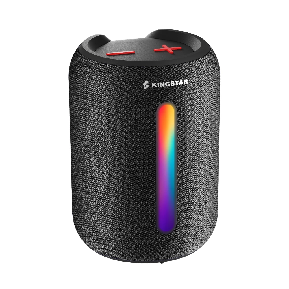 IPX6  MP3 5W Cylid cloth Mini portable waterproof blue tooth boombox bass speaker wireless subwoofer speaker