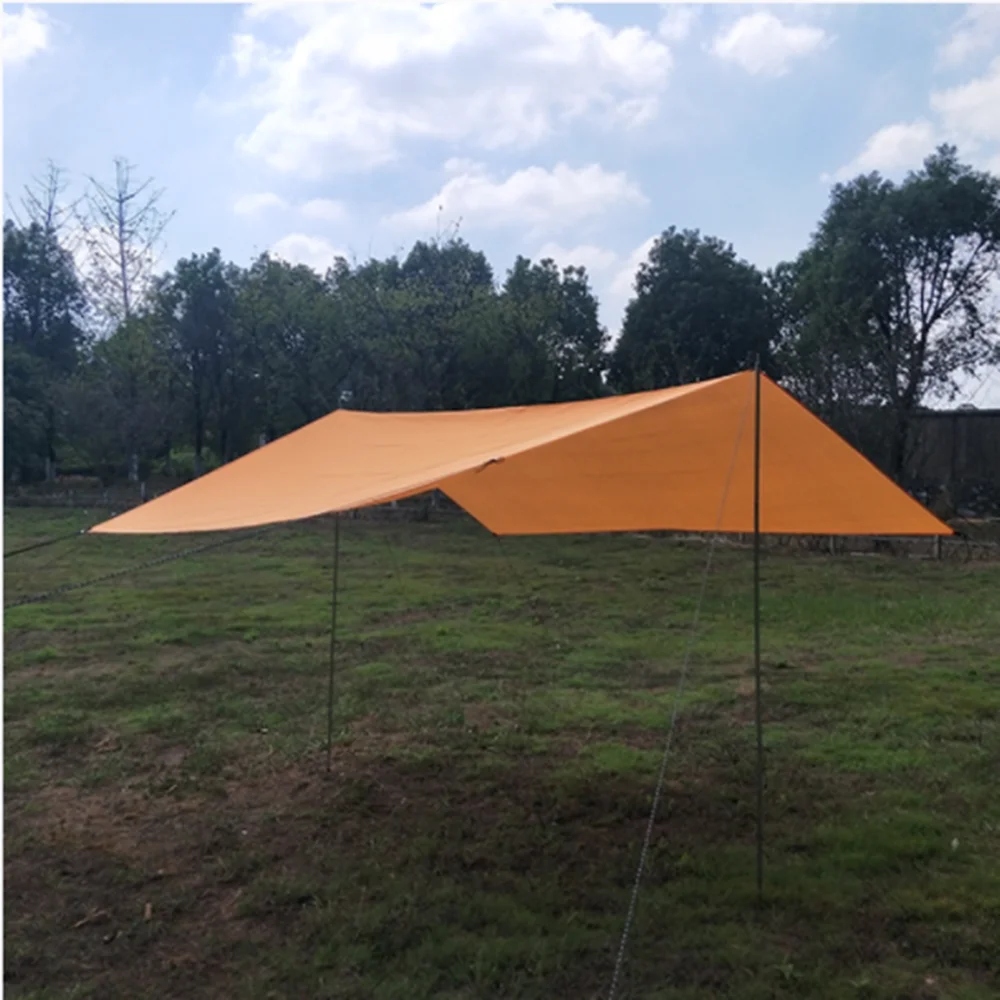 Beach Tent Tarp 14x18 ft 5-8 Person Lightweight Shelter Sun Shade Awning Roof Canopy with Tarp Poles