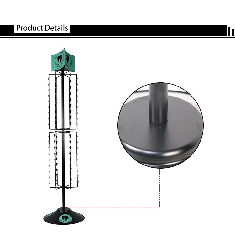 Fixture  Displays Rotating  Floor Standing Metal Clip Strip Snack Display Rack