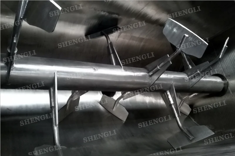 Industrial Horizontal Carbon Stainless Steel Plastic PVC Animal Feed  Ribbon Paddle Mixer Powder Granule Mixer