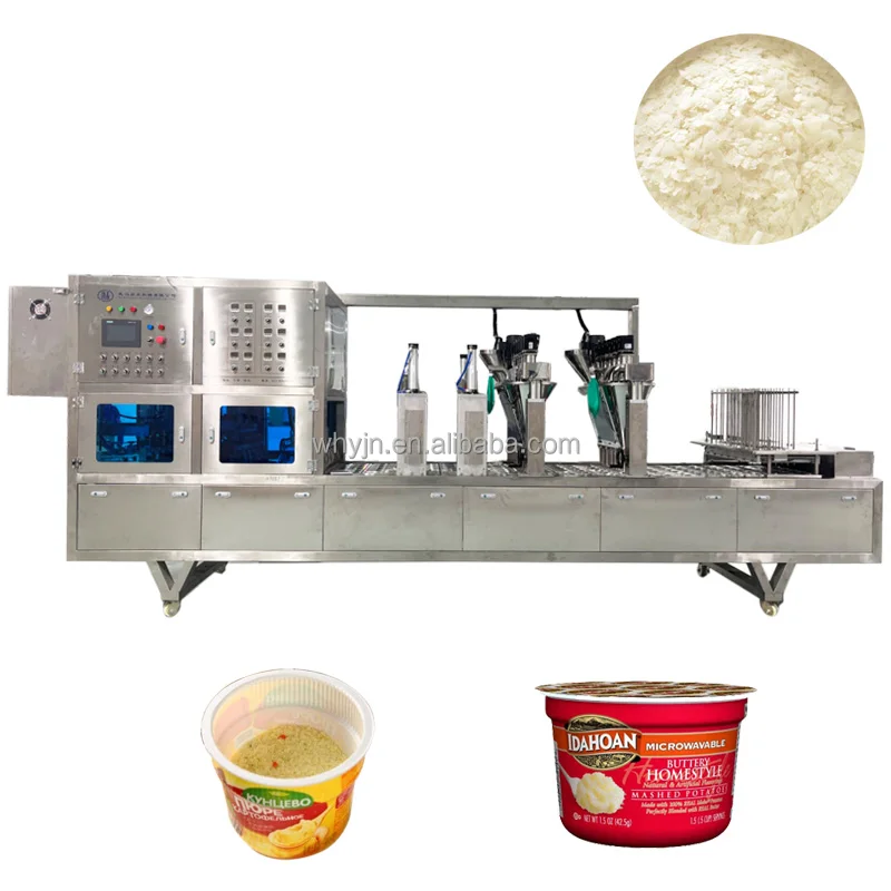 Yijianuo Ready To Eat Mashed Potato Powder Multi-Function Automatic Cup Filling Sealing Machine