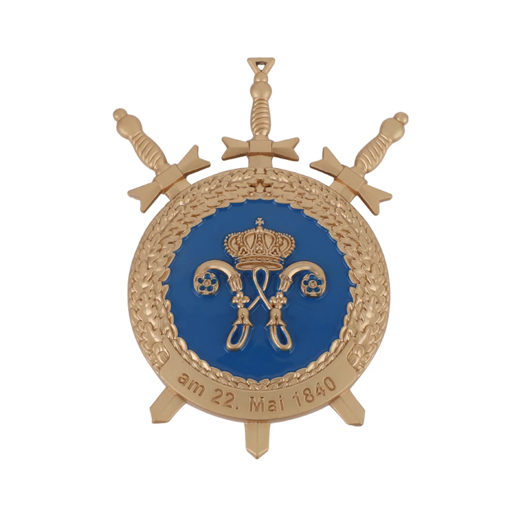 Factory custom logo cute enamel pins metallic badge