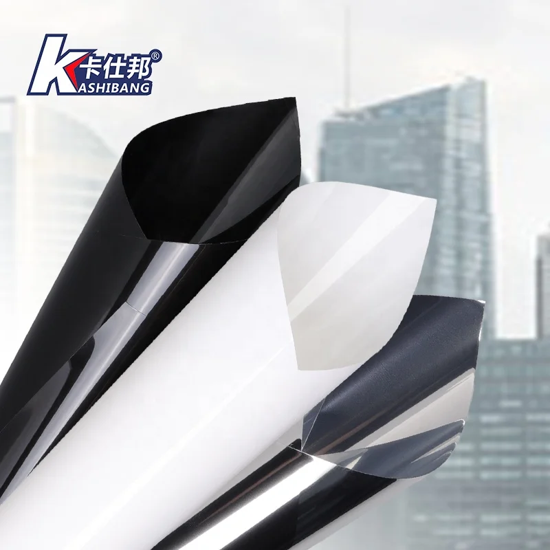 Self-Adhesive Sun Control Glass Sticker One Way Anti Look Window Film Building Decor Privacy building window film