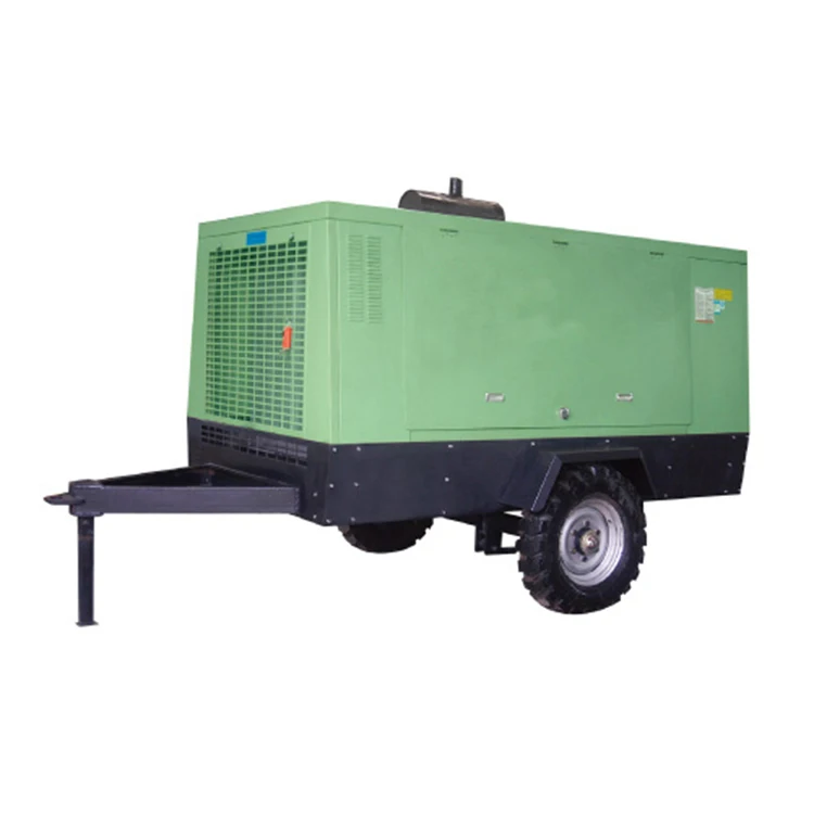 Best sale diesel air compressor with pipe tank diesel screw automobile portable 220v dc 24v air compressor