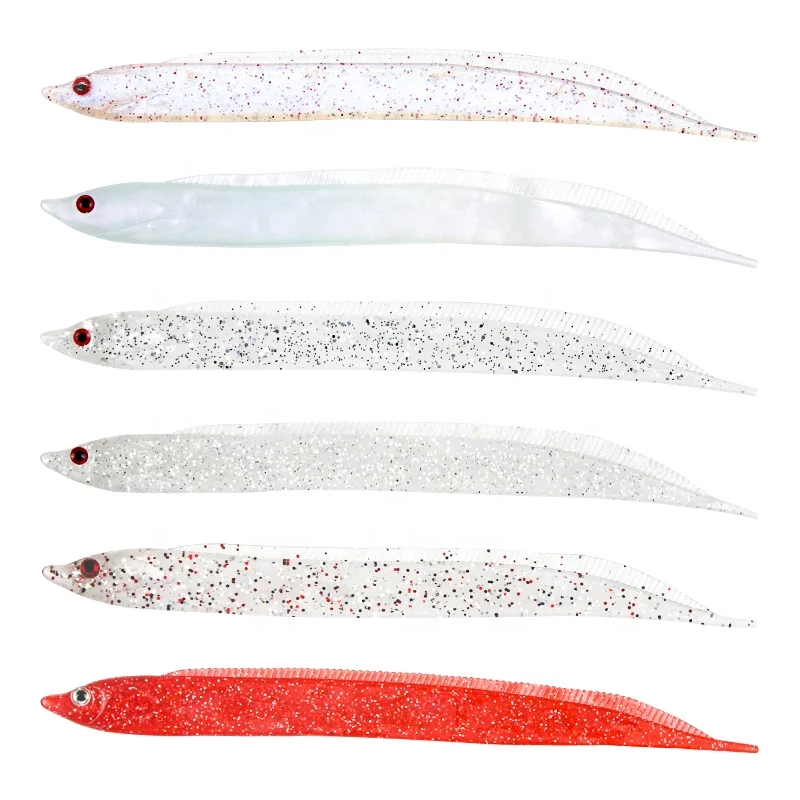 Artificial Bionic Hairtail Soft Bait 19g 150mm Soft Plastic Fishing Bait Seawater Freshwater Bait