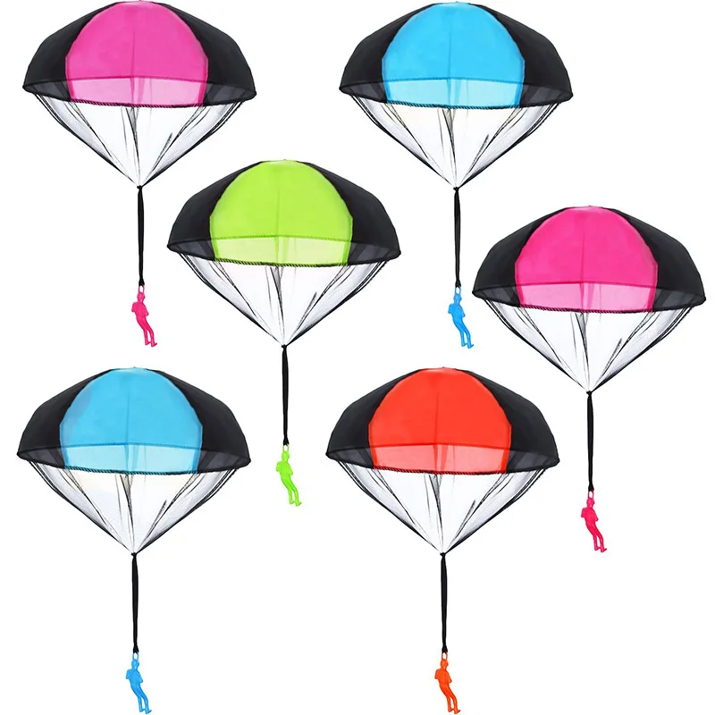 Colorful Hand Throwing Mini Soldier Parachute Toys for Kids gift Outdoor Fun Sports accept logo printing