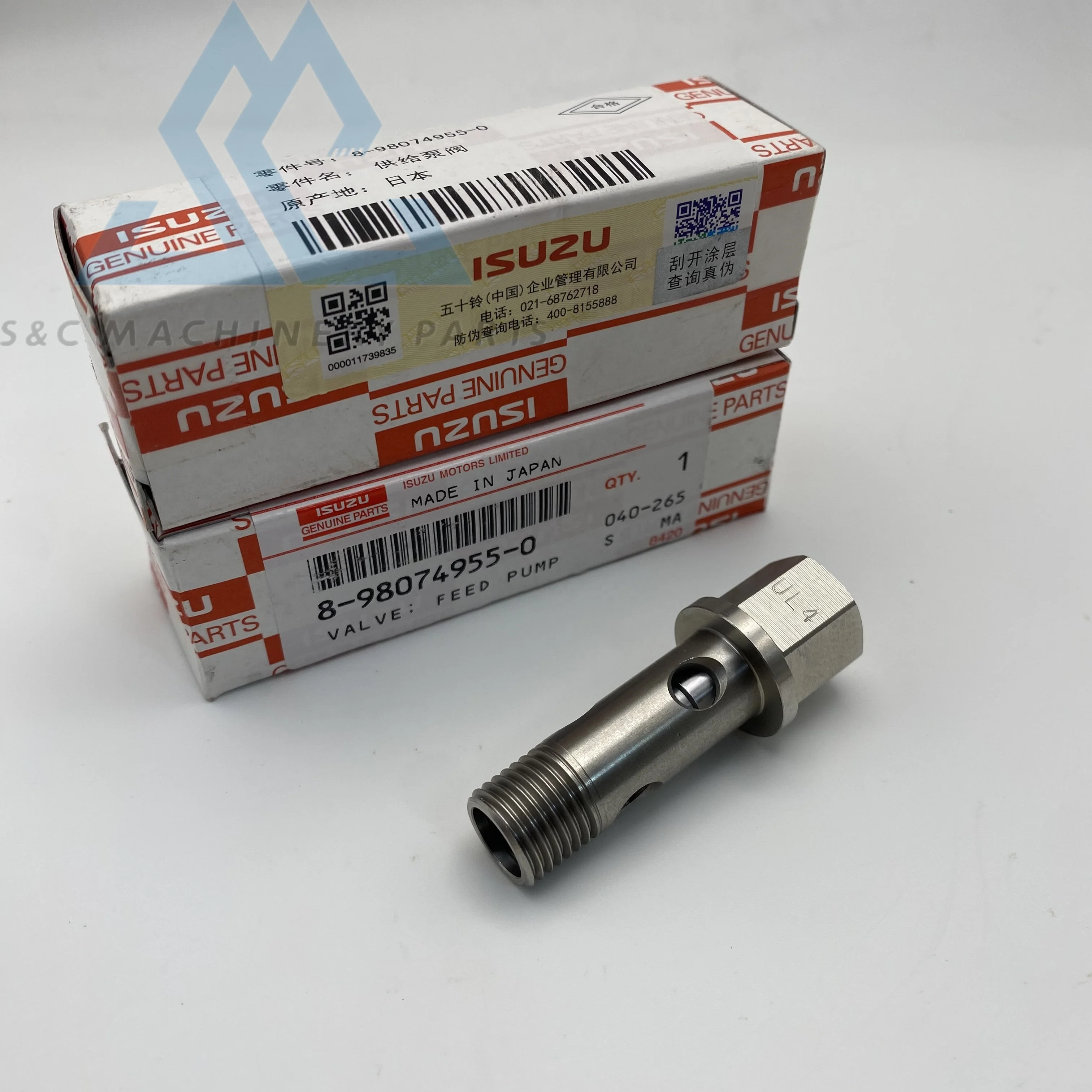 Клапан питающего насоса 8-98074955-0 8980749550 для 4HK1 6HK1 8-98055289-0 болт топливного ZX240-3 ZX330-3