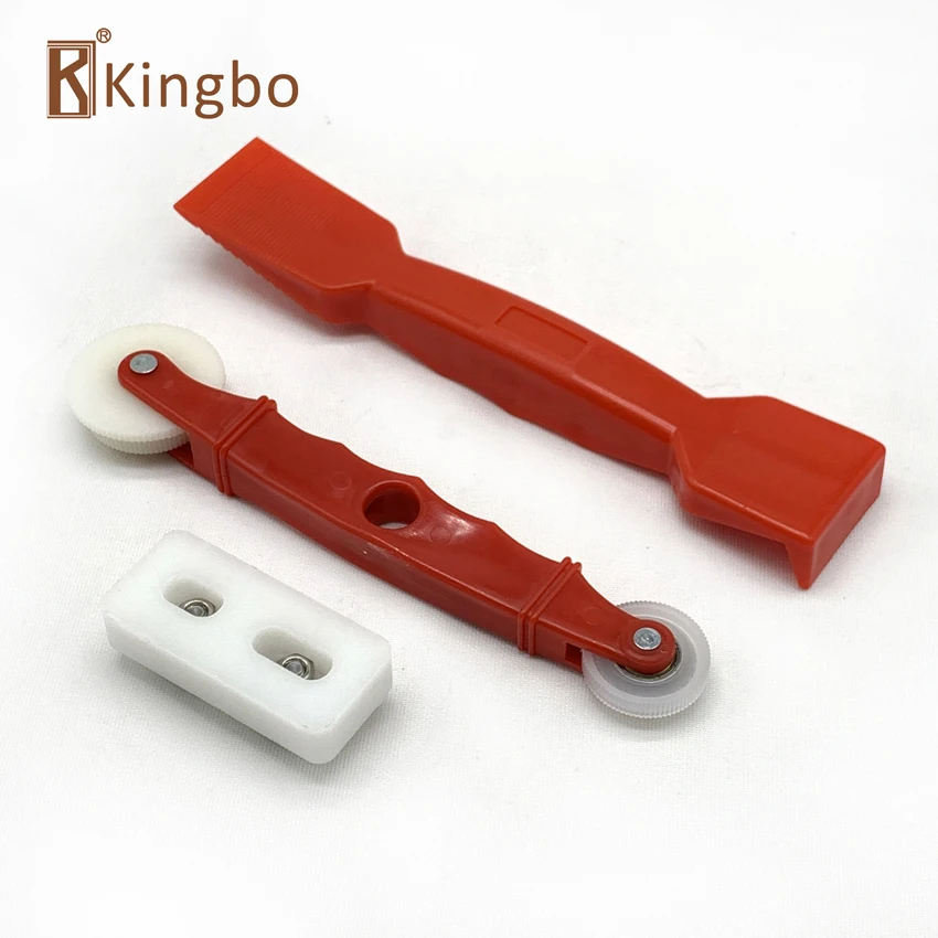 Resin double pulley rubber strips pressing wheel aluminum door rubber gasket Installation shovel