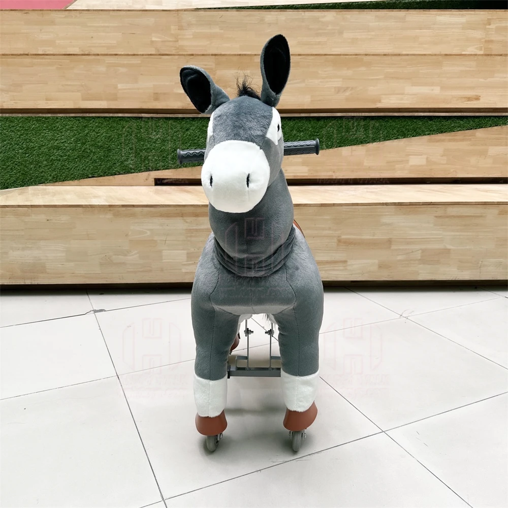 Happy Island CE wholesale New Donkey mechanical horse toy horse on wheels for kids