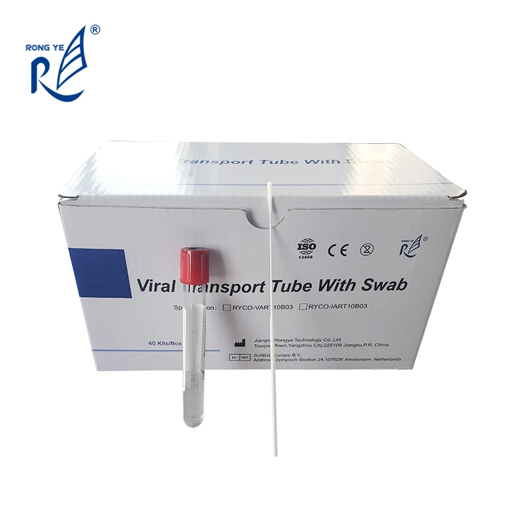 Manufacturer MTM transport media virus 6ml viral  transport tube kits with flocked swab