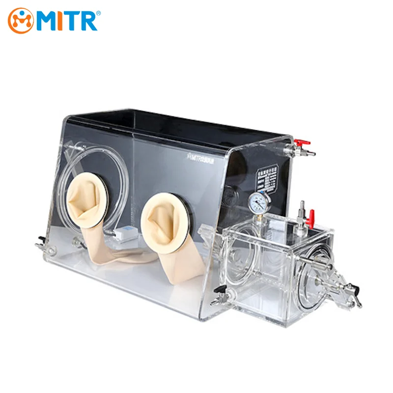 MITR Acrylic Glove Box Cheap Vacuum Glove Box Lab PMMA Operation Box Benchtop Inert Gas Glove Box