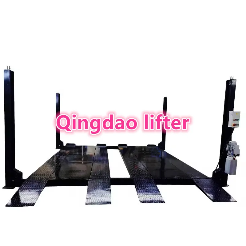 Qingdao lifter high quality hot-selling 4 post/pillar/column side-by-side parking lift machine/device/equipment