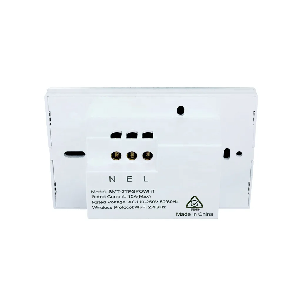 AU Standard Wifi Controlled Toughened Glass Panel Smart Electrical Touch Switch and Power Points