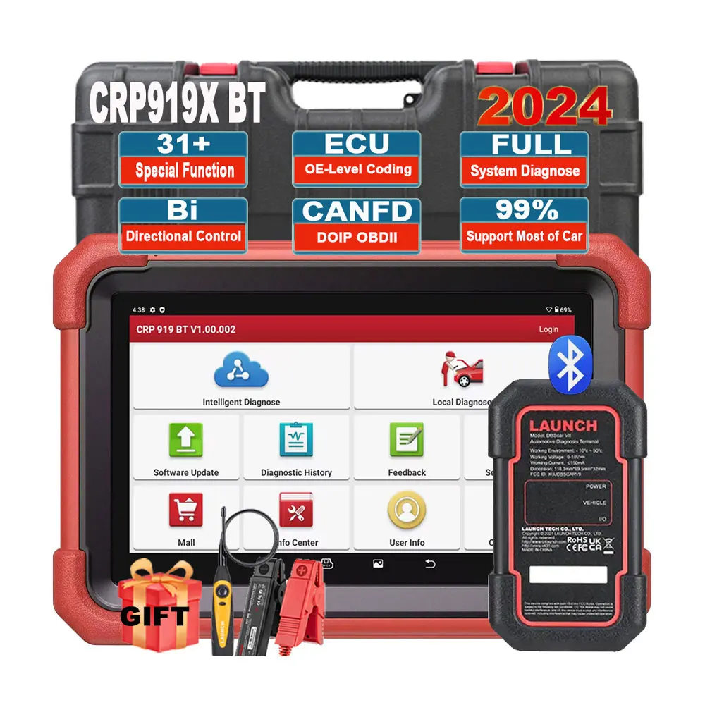 2024 LAUNCH X431 CRP919X BT Car Diagnostic Tool DBScar VII VCI Auto OBD2 Scanner Car Diagnostic Machine