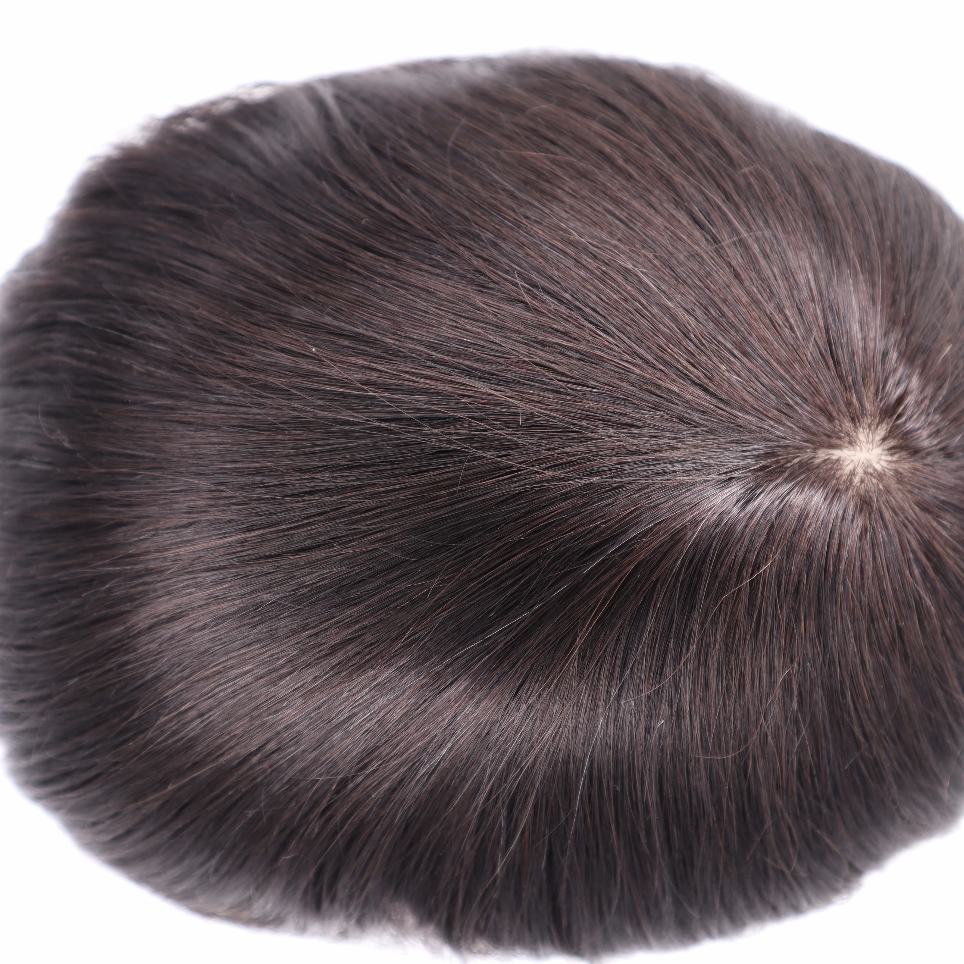 Парик Mlace 100% из человеческих волос remy, мужской парик, защитный капилар, невидимые узлы, инъекция, шелковая основа, заводская цена