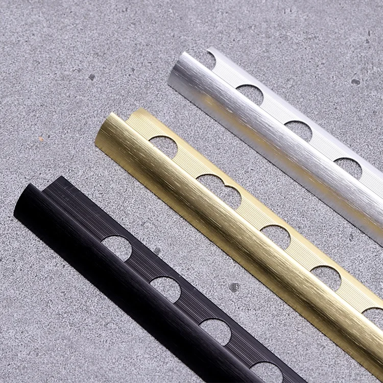 Custom Misumi custom 12mm flexible laminate wall edge protection stair carpet floor aluminum profile cover tile trim strip