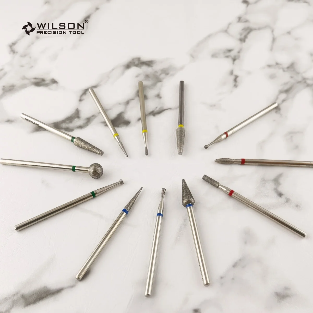1.6mm Small Tapered Shape WILSON Professional carbide nail drill bit Cuticle Clean diamond nail bits