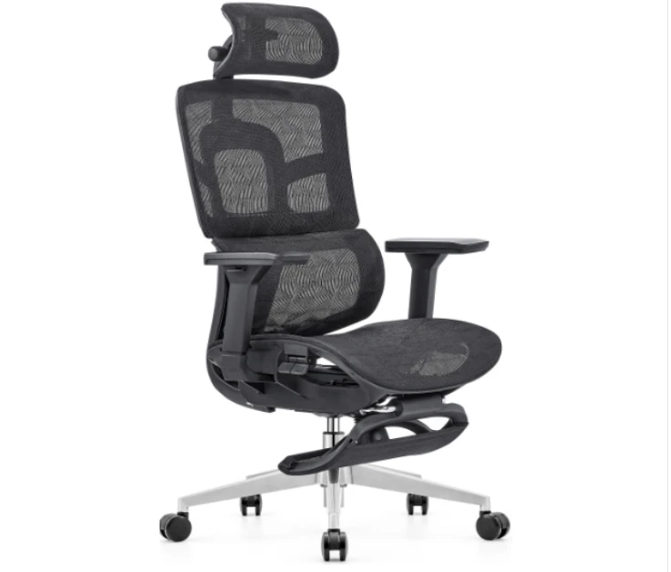 High-end ergonomic office chair manufacturers produce 3D armrests with footrests lunch break mesh lift office chair