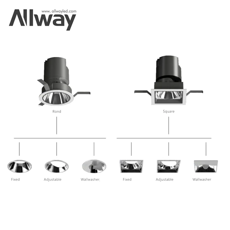 Easy Installation Spot Lighting Fixed Ceiling Recessed Downlight Home Office12W LED Spotlight