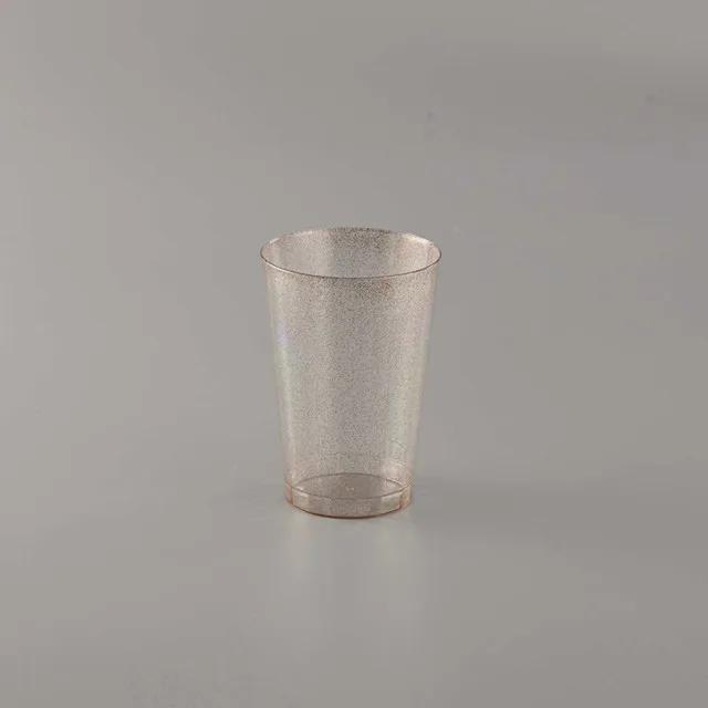 New Arrival Wedding Party Easy Clean 12 Oz Rose Gold Glitter Heavy Duty Plastic PS Disposable Cups