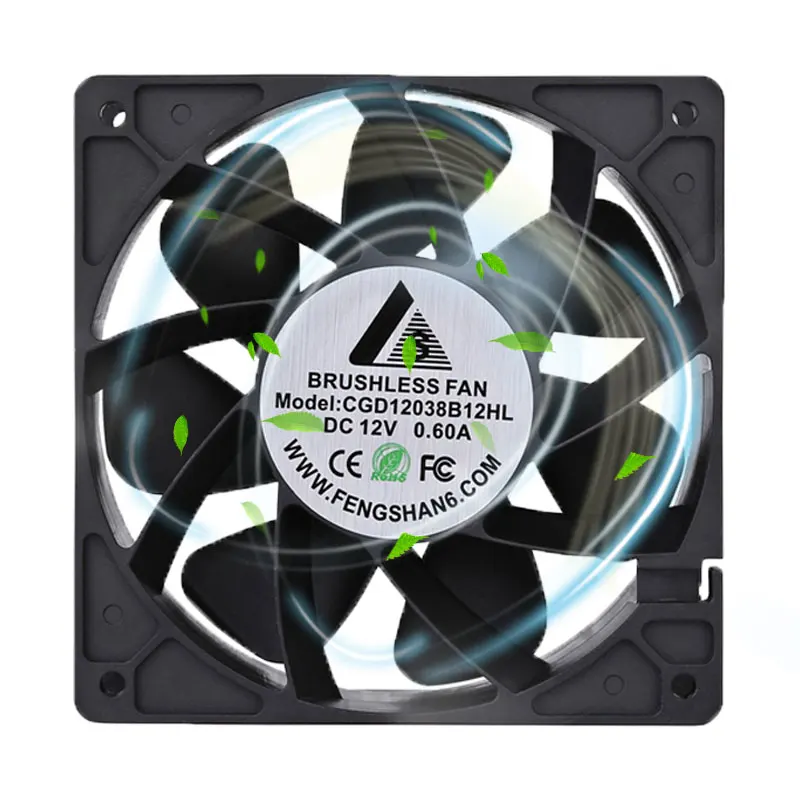 Ventilation Duct Axial Exhaust Fan 120mm Brushless 120x120x25mm 12025 DC 12V 24V Axial Cooling Fan