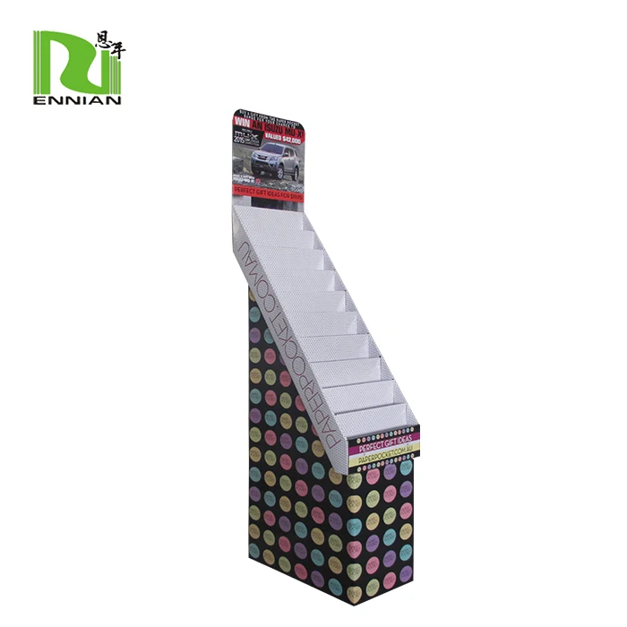 Cheap price cardboard plastic coffee cup display case floor display stand