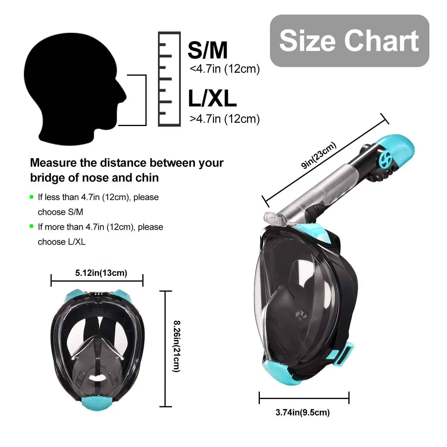  Full Face Diving Oxygen Breathing Masks For Adult Kids 180 Degree View Snorkeling Mask Snorkel