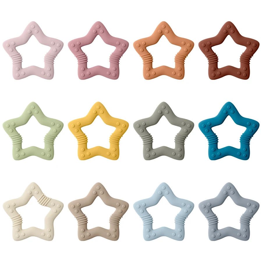 baby sensory teething teether toys cute shape Silicone baby teething ring toys silicone baby teethers