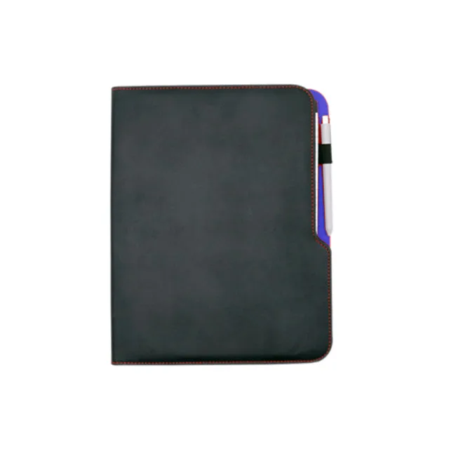Luxury A4 tablet genuine pu leather file covers women and mens business portfolio folder