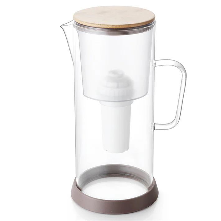 Food Grade 3.5L Portable Borosilicate Glass Drinking Water Pitcher Jug Remove Chlorine Heavy Metal and Limescale