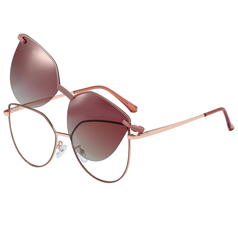 MS 95802 Custom Men Women Polarized Optical Magnetic Sunglasses Clip Magnet Clip on Sunglasses