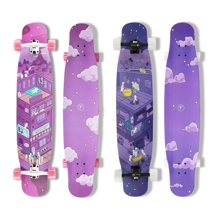 Ourdoor Good Quality Long Skateboard Canadian Maple Long Board Wood Skateboard