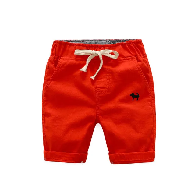 
Wholesales Breathable Cotton Boys Comfortable Summer Shorts Boys Kids for Toddler Boy Solid Color with Pockets and Rope 