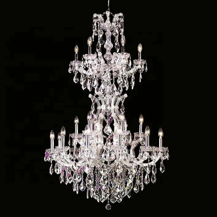 
big large hotel decoration lighting maria theresa crystal chandelier luxury for villa/home/stairwell/restaurant living room lamp 