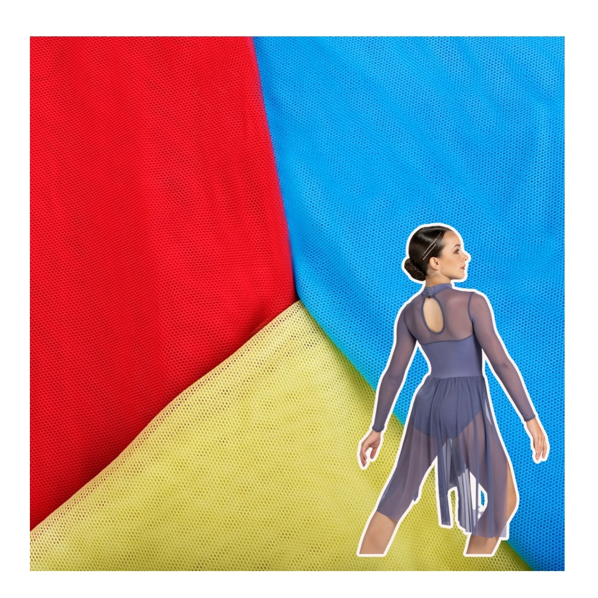 80gsm 95%nylon 5%spandex Mesh Net Fabric 4 way stretch Warp Knitting Net Fabric For underwear