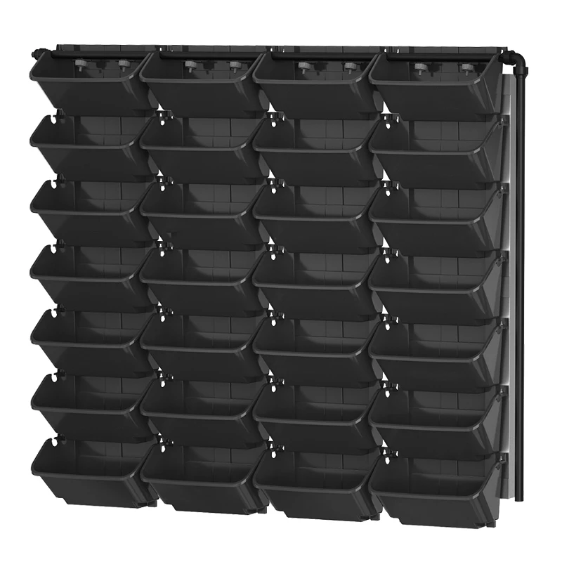 Drip Irrigation System Vertical Green with Stackable Wall Hanging Plastic Flower Pots