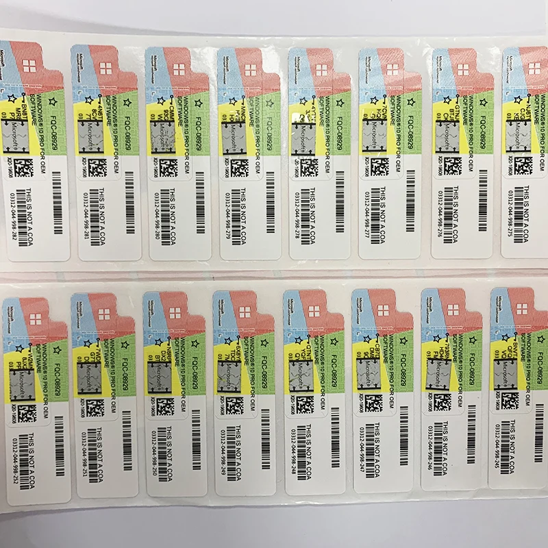 Пожизненная гарантия оригинальная Microsoft Windows 7 профессиональная наклейка COA Win Pro Лицензионная