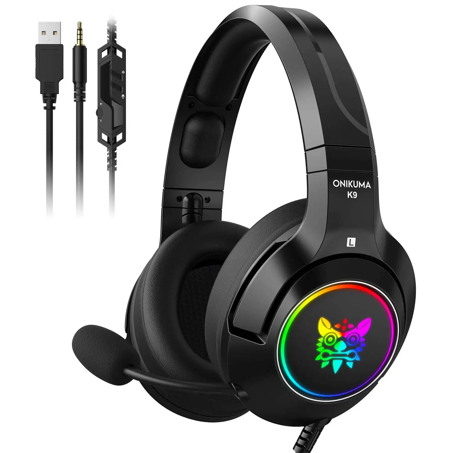 Top selling Onikuma K9 Black 3.5mm Free Sample Kids ANC Earphones auriculares para dormir Wholesale Computer Gaming Headsets
