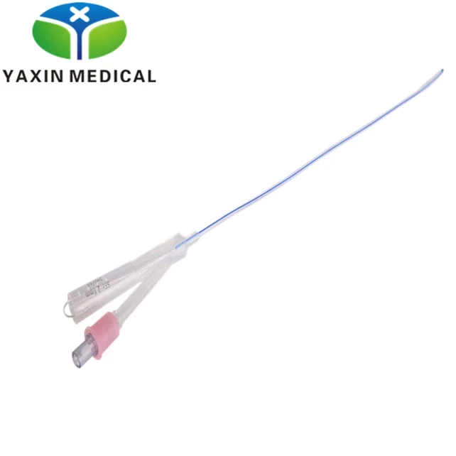 High quality Medical disposable silicone urinary foley catheter with 3 way