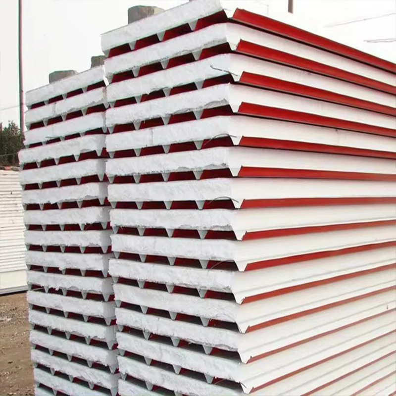 Prepainted JIS Hot-Rolled Steel Sheets 30mm 15mm Galvanized Fireproof Foam Sandwich Panel Roof Stone Rock Wool Welding Q195