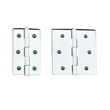 1.5 inch 2.5 inch White Round Hole hinges different size screw match color