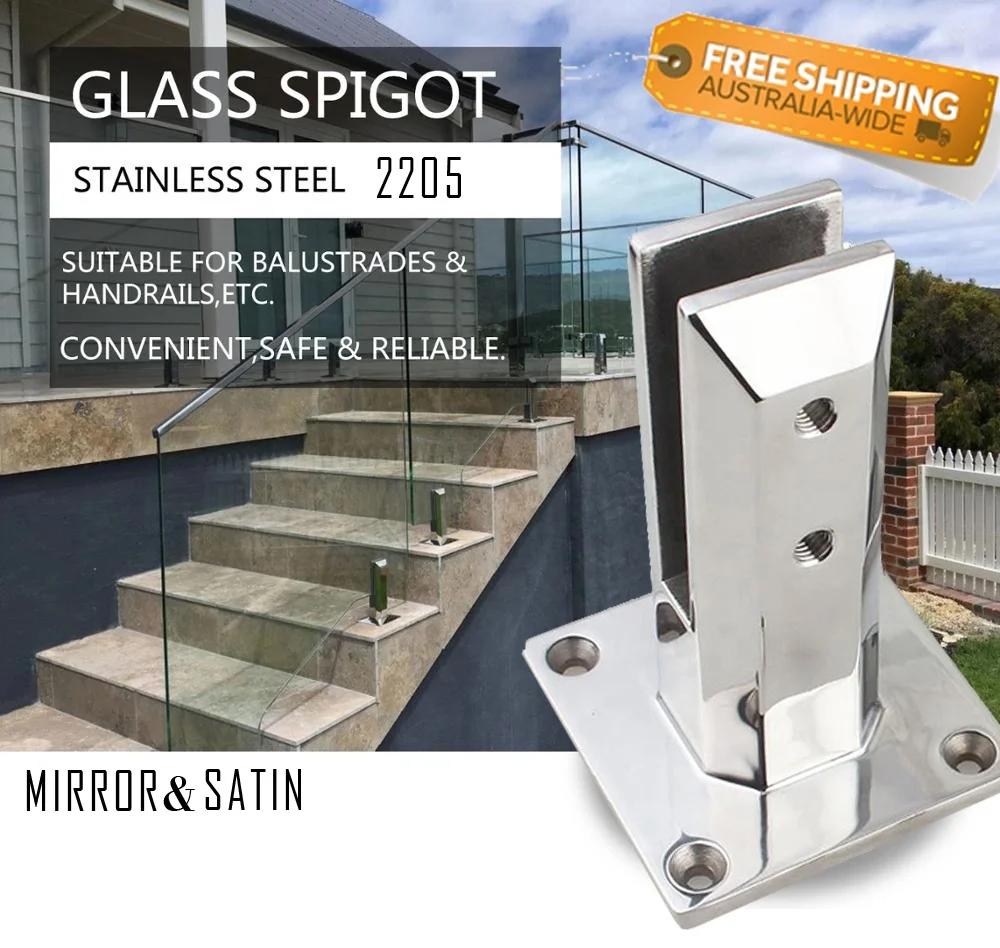 stainless steel 304 square glass pool fence spigot clamp