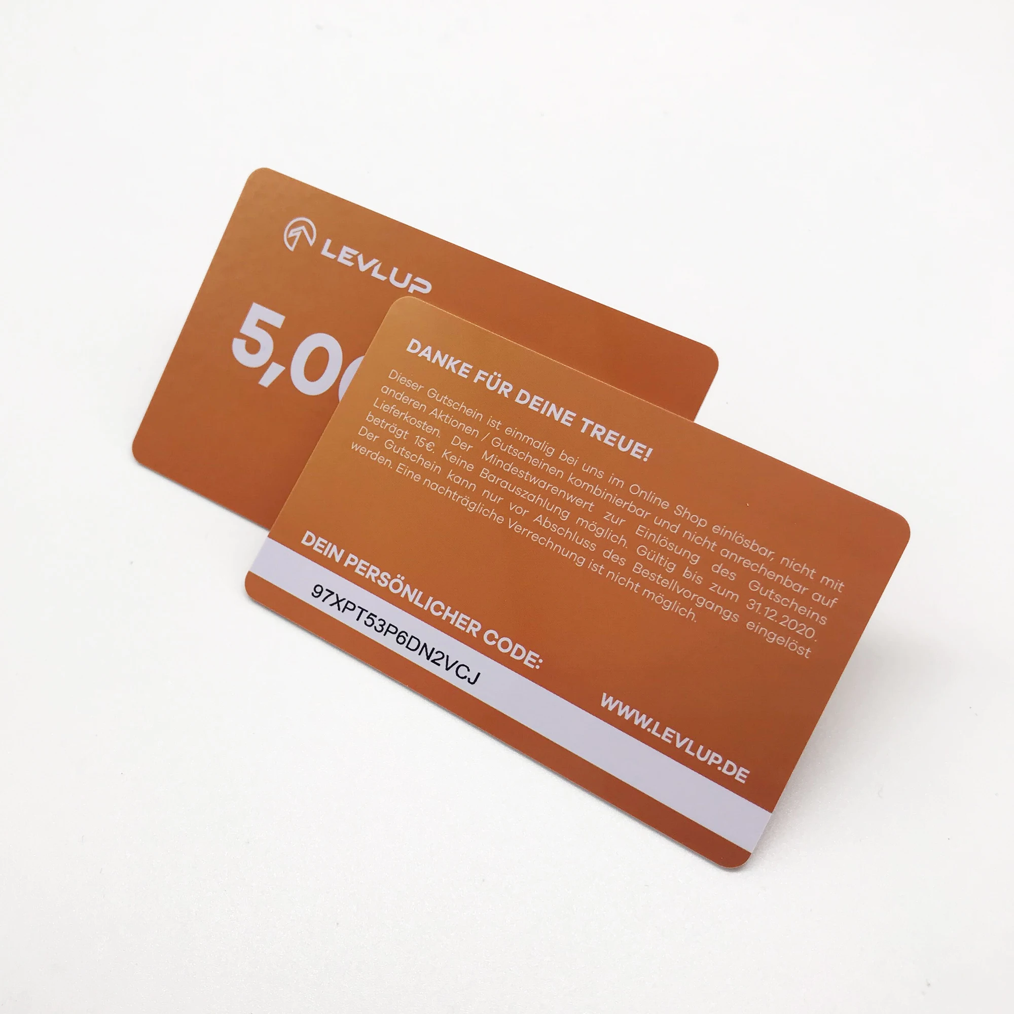 CR80 Credit card size Plastic GIFT CARD with unique code number
